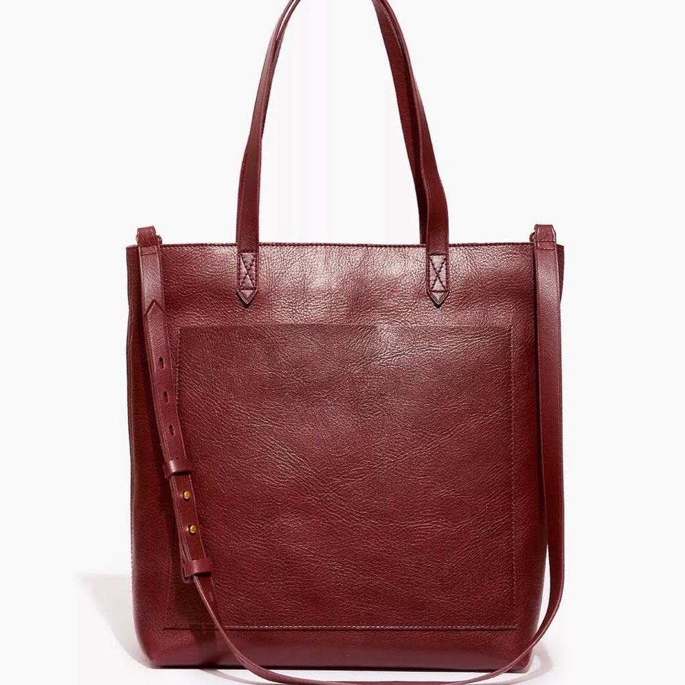Madewell Medium Transport Tote Dark Cabernet